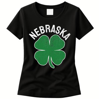 Nebraska Shamrock St. Patrick's Day Saint Paddy's Irish Womens T-Shirt