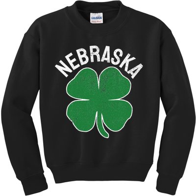 Nebraska Shamrock St. Patrick's Day Saint Paddy's Irish Kids Sweatshirt