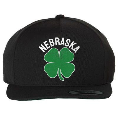 Nebraska Shamrock St. Patrick's Day Saint Paddy's Irish Wool Snapback Cap