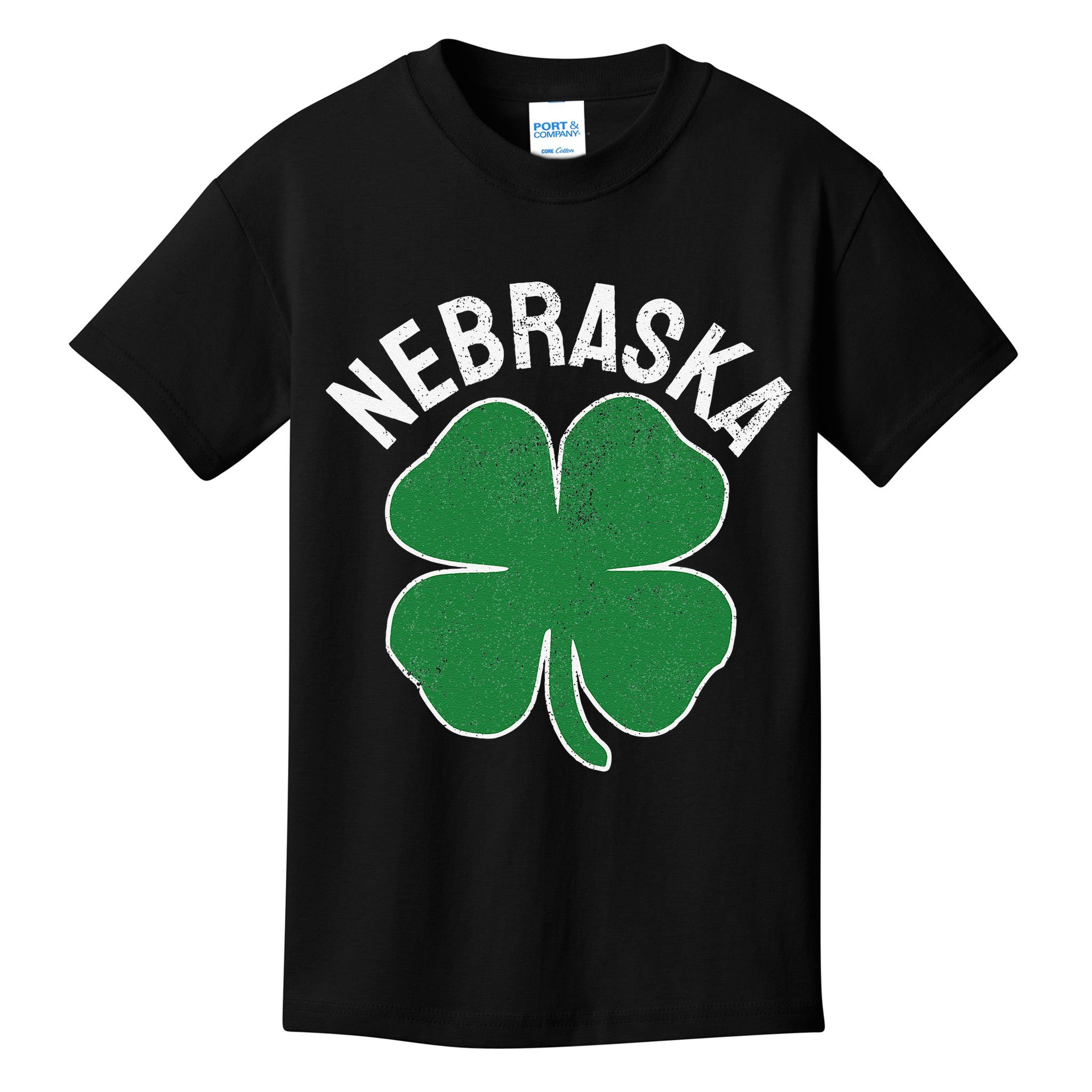Nebraska Shamrock St. Patrick's Day Saint Paddy's Irish Kids T-Shirt