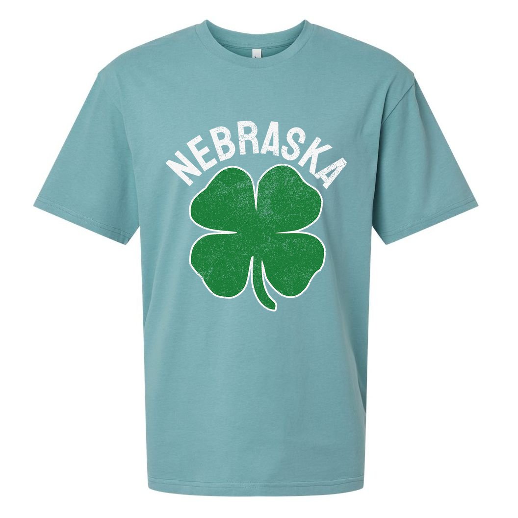 Nebraska Shamrock St. Patrick's Day Saint Paddy's Irish Sueded Cloud Jersey T-Shirt