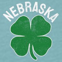 Nebraska Shamrock St. Patrick's Day Saint Paddy's Irish Sueded Cloud Jersey T-Shirt