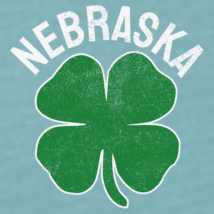 Nebraska Shamrock St. Patrick's Day Saint Paddy's Irish Sueded Cloud Jersey T-Shirt