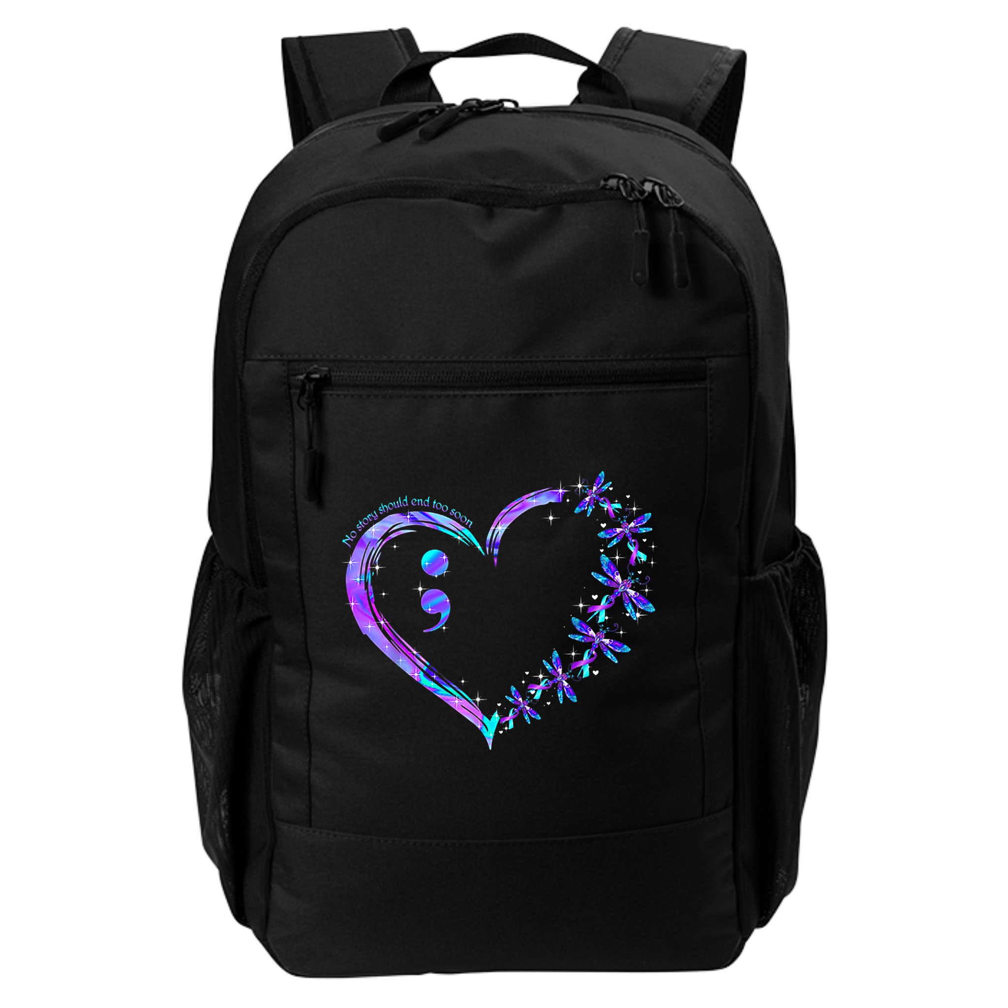 No story should end too soon Suicide Prevention Awareness Backpack