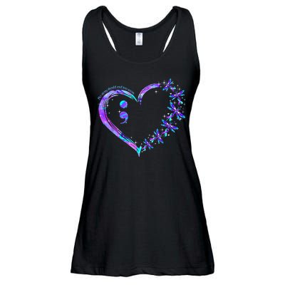 No story should end too soon Suicide Prevention Awareness Ladies Essential Flowy Tank