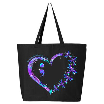 No story should end too soon Suicide Prevention Awareness 25L Jumbo Tote