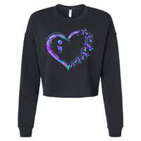 No story should end too soon Suicide Prevention Awareness Cropped Pullover Crew