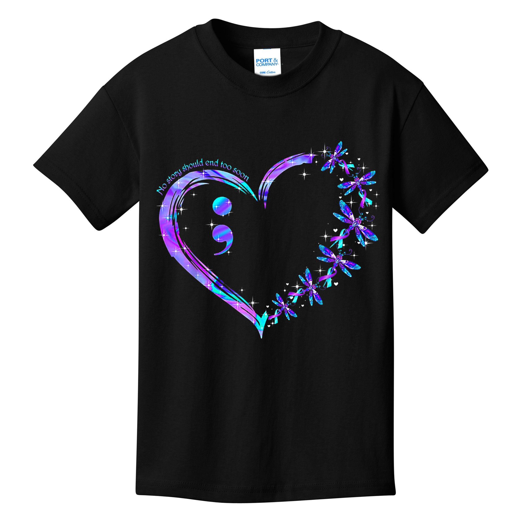 No story should end too soon Suicide Prevention Awareness Kids T-Shirt