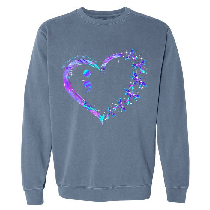 No story should end too soon Suicide Prevention Awareness Garment-Dyed Sweatshirt