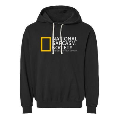 National Sarcasm Society Garment-Dyed Fleece Hoodie