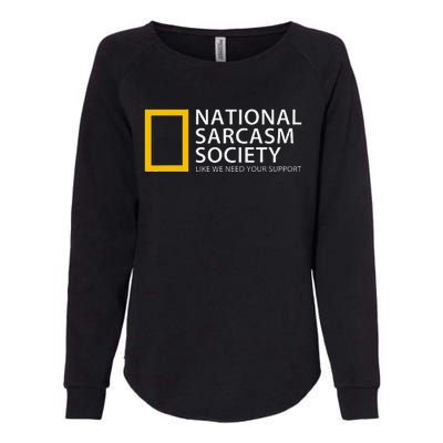 National Sarcasm Society Womens California Wash Sweatshirt