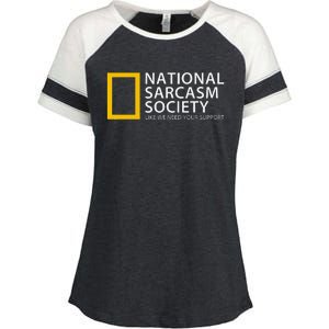 National Sarcasm Society Enza Ladies Jersey Colorblock Tee