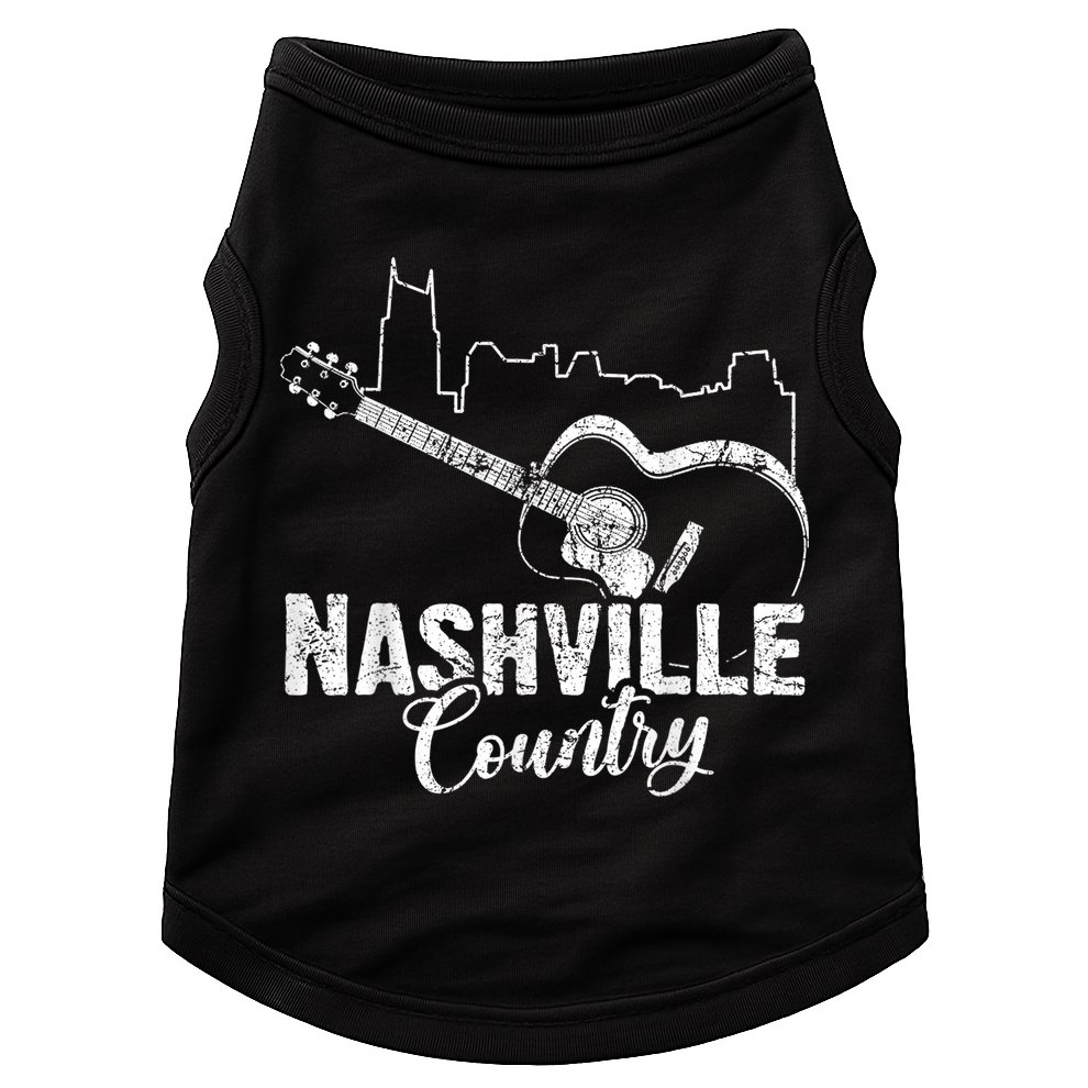 Nashville Skyline Tennessee Country Music Guitar Player Doggie Tank