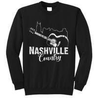 Nashville Skyline Tennessee Country Music Guitar Player Sweatshirt