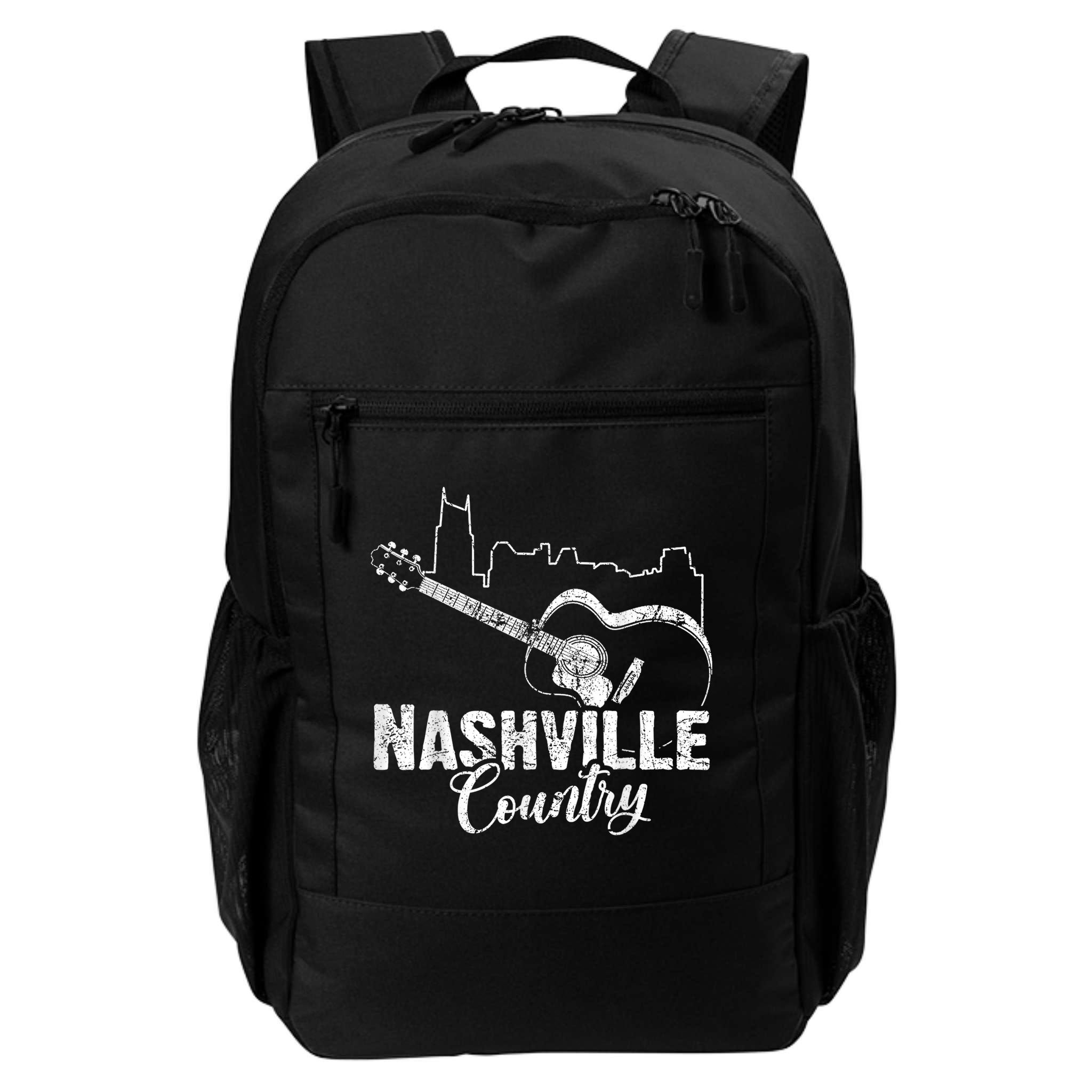 Nashville Skyline Tennessee Country Music Guitar Player Backpack