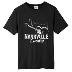 Nashville Skyline Tennessee Country Music Guitar Player Tall Fusion ChromaSoft Performance T-Shirt