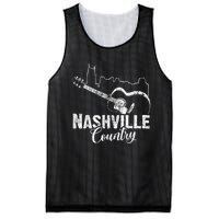 Nashville Skyline Tennessee Country Music Guitar Player Mesh Reversible Basketball Jersey Tank