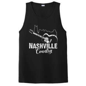 Nashville Skyline Tennessee Country Music Guitar Player PosiCharge Competitor Tank