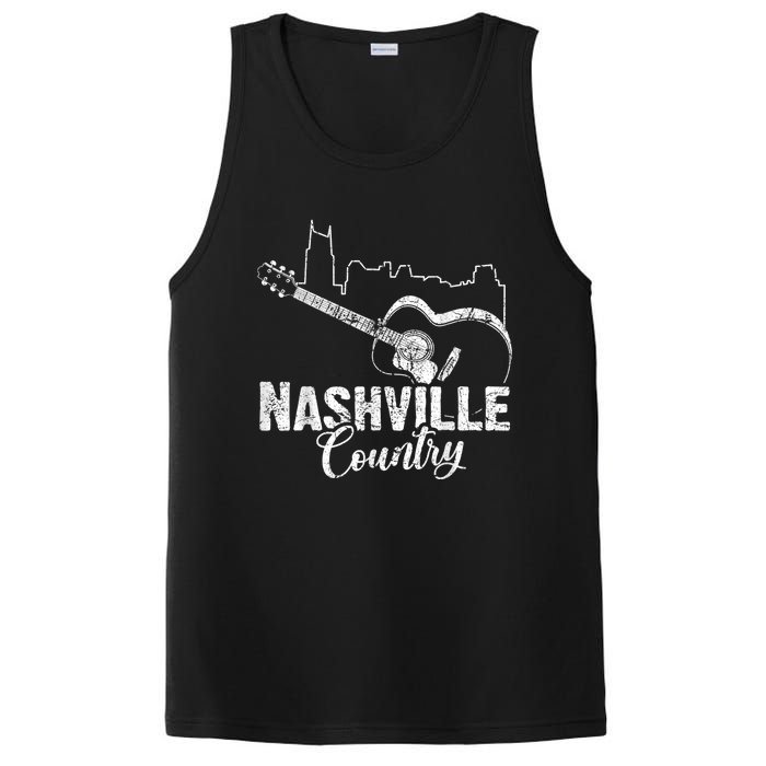 Nashville Skyline Tennessee Country Music Guitar Player PosiCharge Competitor Tank