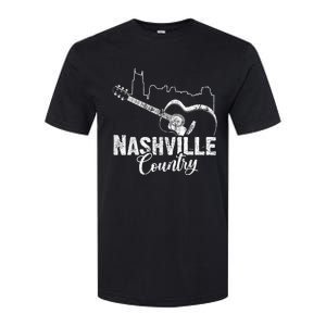 Nashville Skyline Tennessee Country Music Guitar Player Softstyle CVC T-Shirt