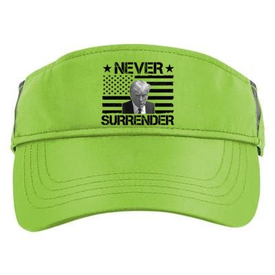 Never Surrender Trump American Flag Adult Drive Performance Visor