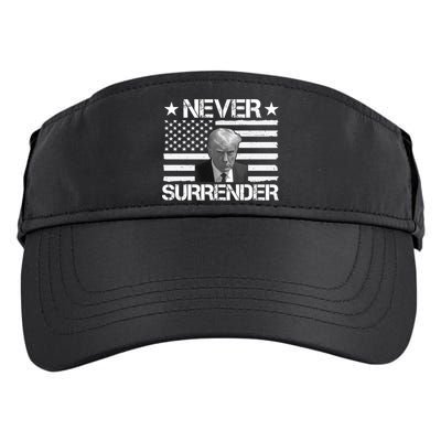 Never Surrender Trump American Flag Adult Drive Performance Visor