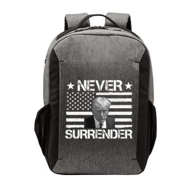 Never Surrender Trump American Flag Vector Backpack