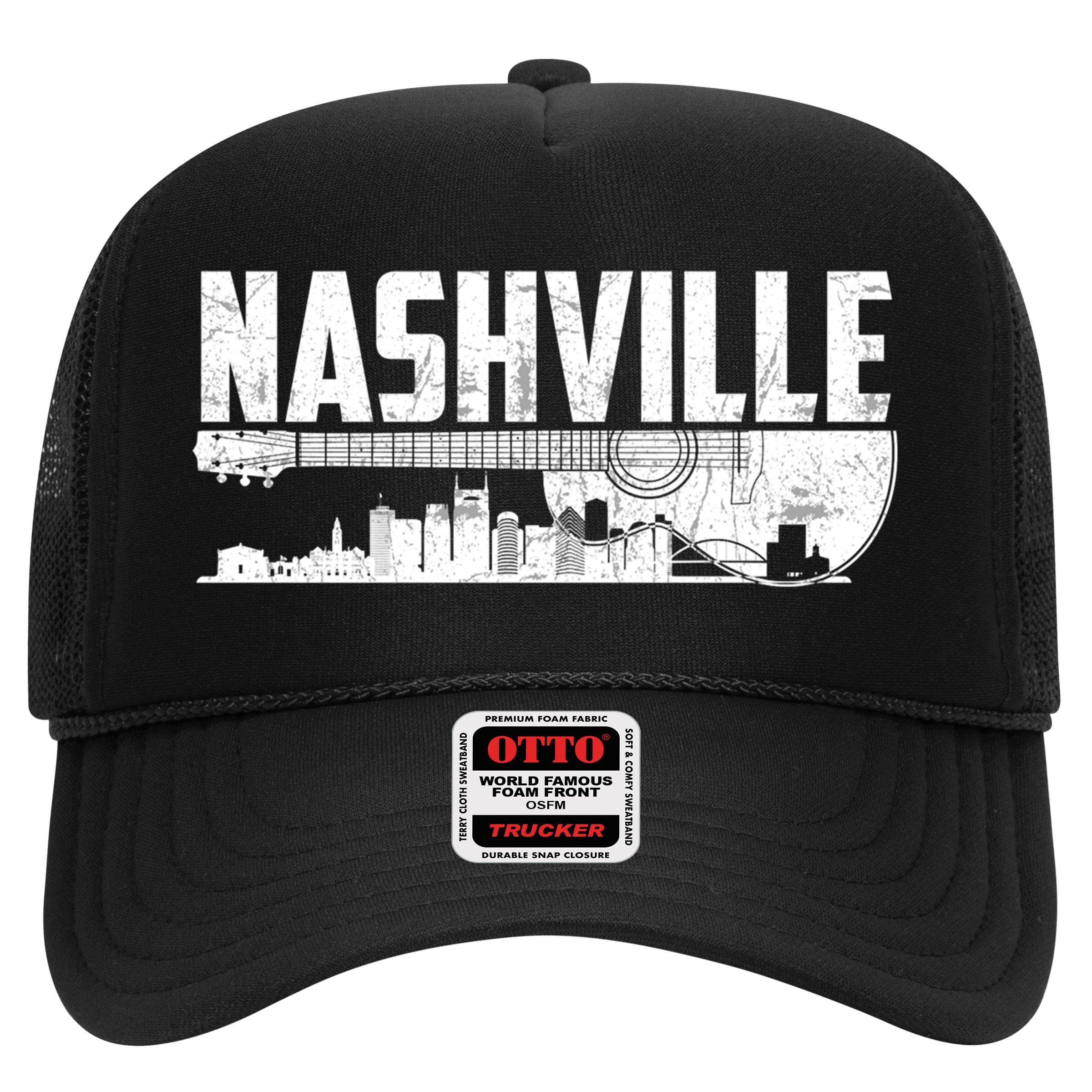 Nashville Skyline Tennessee Country Music Guitar Player Hat