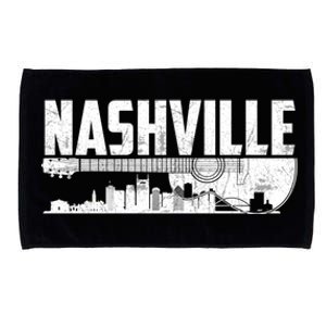 Nashville Skyline Tennessee Country Music Guitar Player Microfiber Hand Towel