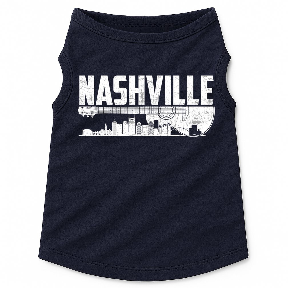 Nashville Skyline Tennessee Country Music Guitar Player Doggie Tank