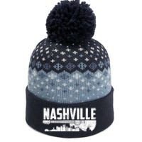 Nashville Skyline Tennessee Country Music Guitar Player The Baniff Cuffed Pom Beanie