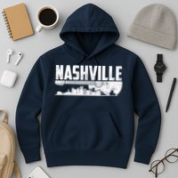 Nashville Skyline Tennessee Country Music Guitar Player Hoodie