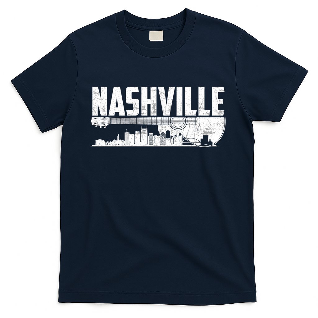 Nashville Skyline Tennessee Country Music Guitar Player T-Shirt