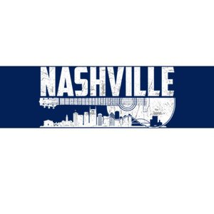 Nashville Skyline Tennessee Country Music Guitar Player Bumper Sticker