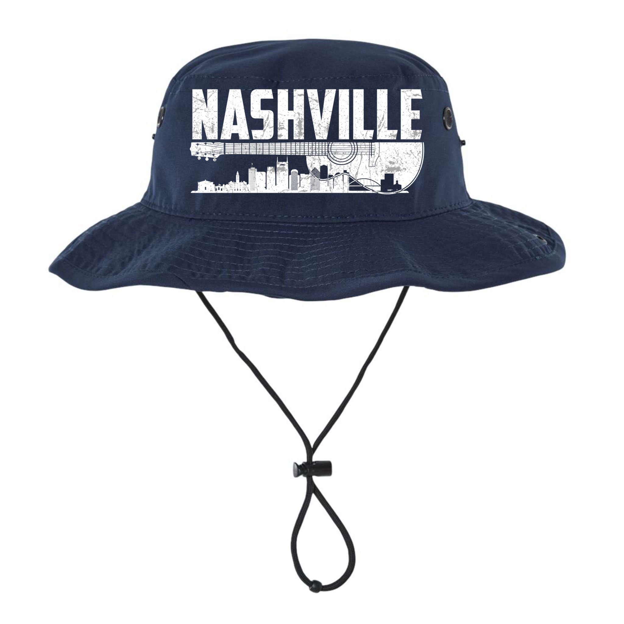Nashville Skyline Tennessee Country Music Guitar Player Bucket Hat