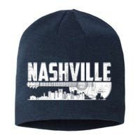 Nashville Skyline Tennessee Country Music Guitar Player Sustainable Beanie