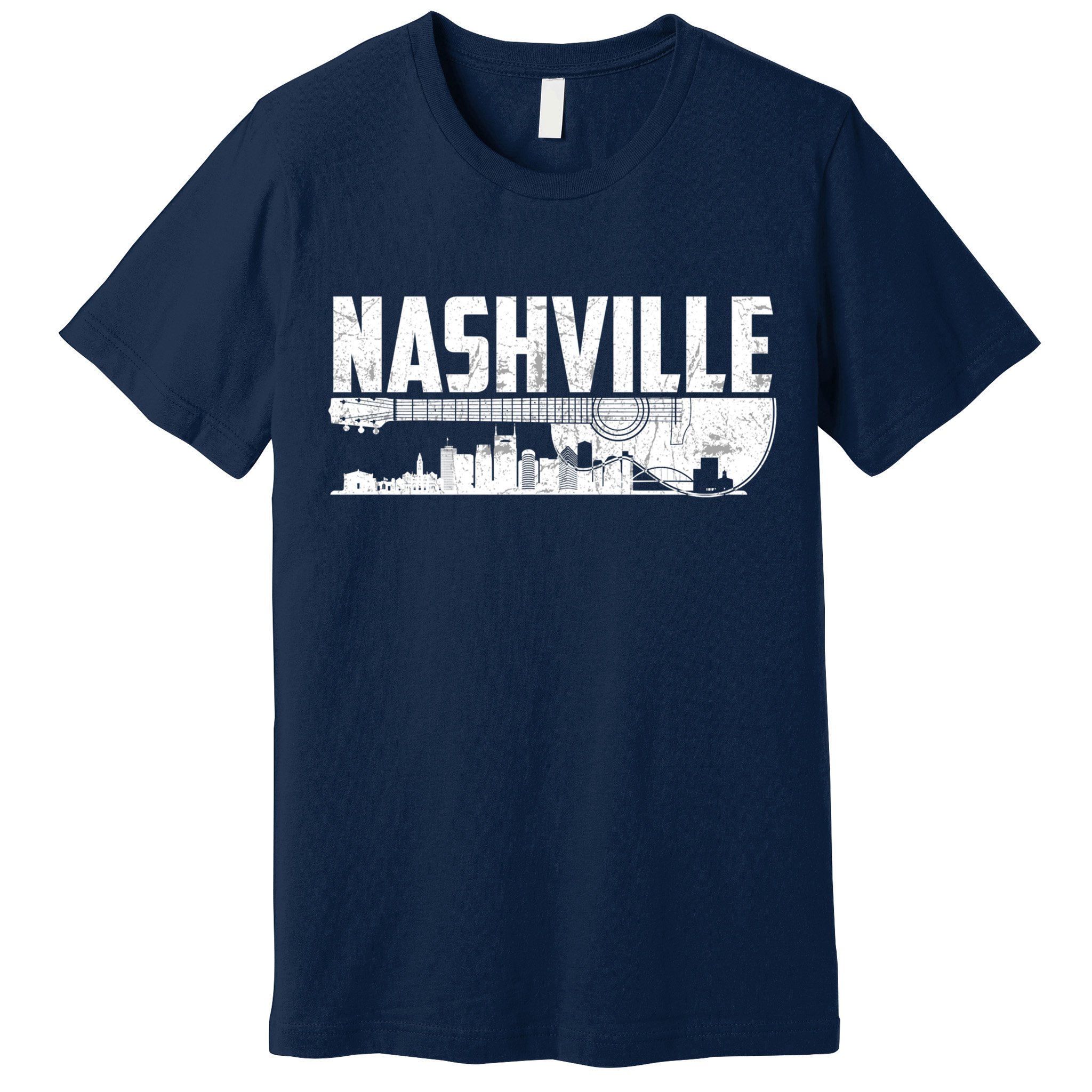 Nashville Skyline Tennessee Country Music Guitar Player Premium T-Shirt