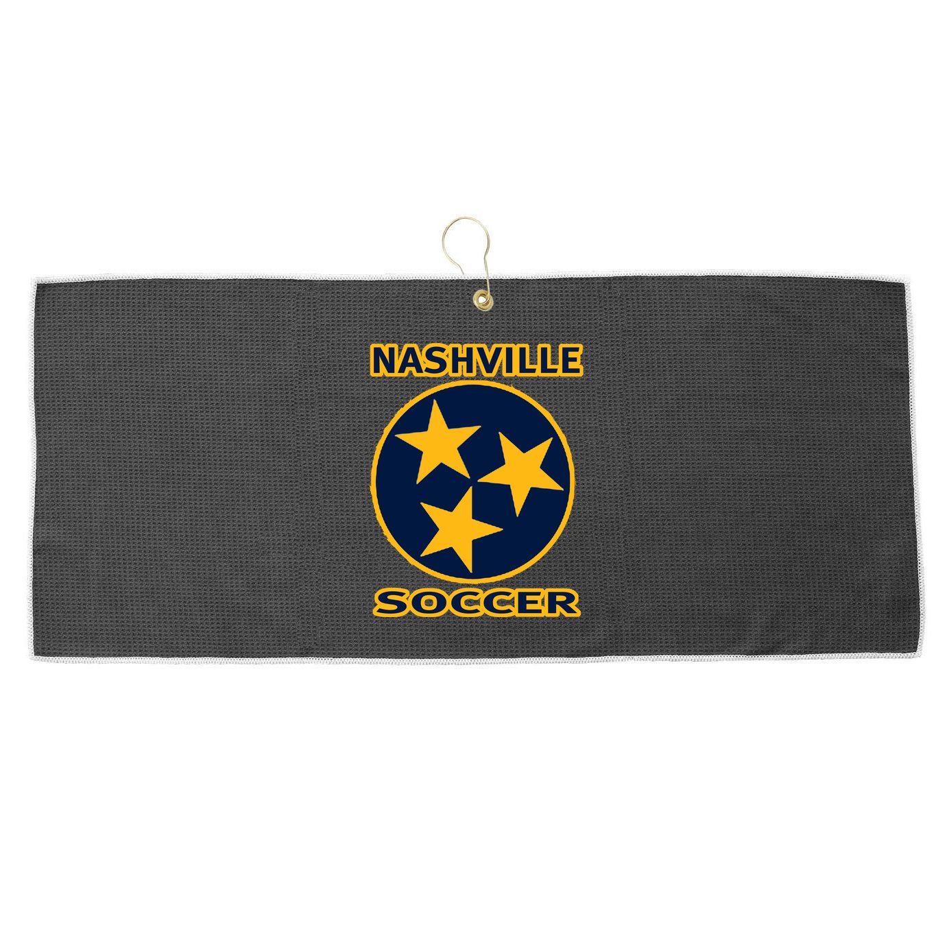 Nashville Soccer Tennessee TriStar Flag Hoodie Large Microfiber Waffle Golf Towel