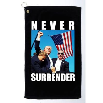 Never Surrender Trump 2024 Pennsylvania Rally Shooting Golf Towel