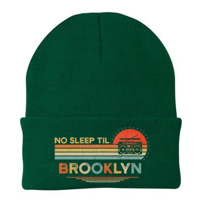 No Sleep Til Brooklyn Old School Portable Stereo Retro Knit Cap Winter Beanie