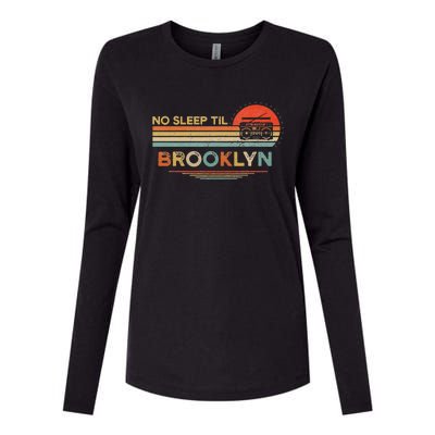 No Sleep Til Brooklyn Old School Portable Stereo Retro Womens Cotton Relaxed Long Sleeve T-Shirt