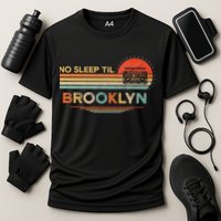 No Sleep Til Brooklyn Old School Portable Stereo Retro Cooling Performance Crew T-Shirt
