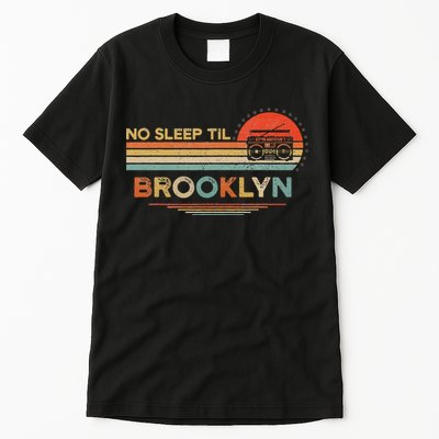 No Sleep Til Brooklyn Old School Portable Stereo Retro Tall T-Shirt