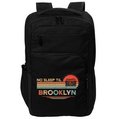 No Sleep Til Brooklyn Old School Portable Stereo Retro Impact Tech Backpack