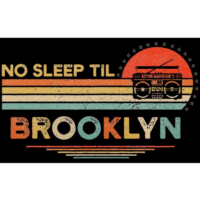 No Sleep Til Brooklyn Old School Portable Stereo Retro Bumper Sticker