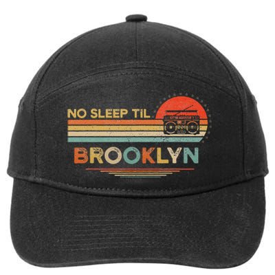 No Sleep Til Brooklyn Old School Portable Stereo Retro 7-Panel Snapback Hat