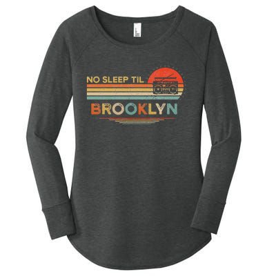 No Sleep Til Brooklyn Old School Portable Stereo Retro Women's Perfect Tri Tunic Long Sleeve Shirt