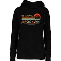 No Sleep Til Brooklyn Old School Portable Stereo Retro Womens Funnel Neck Pullover Hood