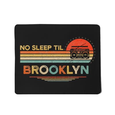 No Sleep Til Brooklyn Old School Portable Stereo Retro Mousepad