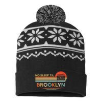 No Sleep Til Brooklyn Old School Portable Stereo Retro USA-Made Snowflake Beanie